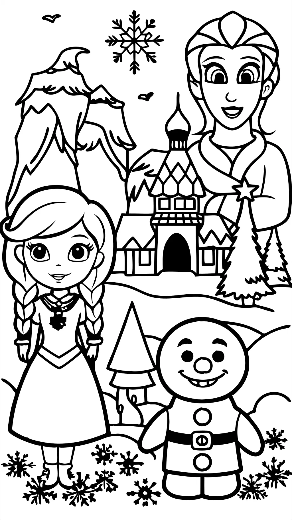 coloriages de films congelés gratuits